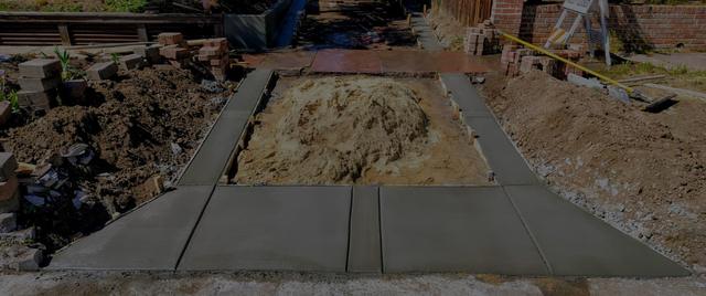 Concrete border frame