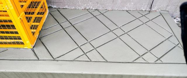 Scored diamond pattern