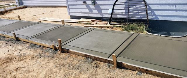 New walkway, forms still in place